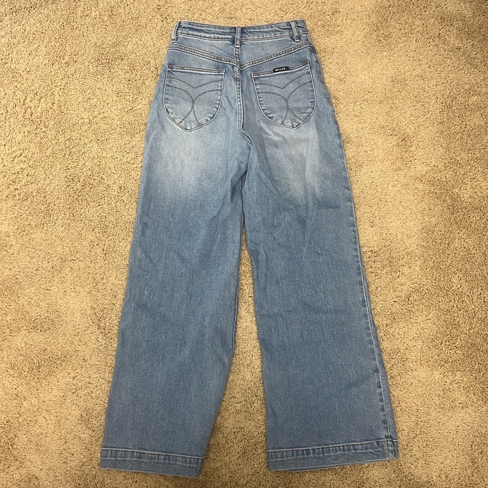 Rolla’s Ankle Straight Leg Sailor Jeans - Ranch - Size 26 - Picture 4 of 7